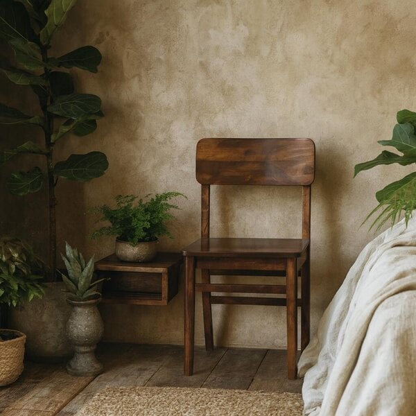 Wyld Haus Toscana Classic Chestnut Mango Wood Dining Chair