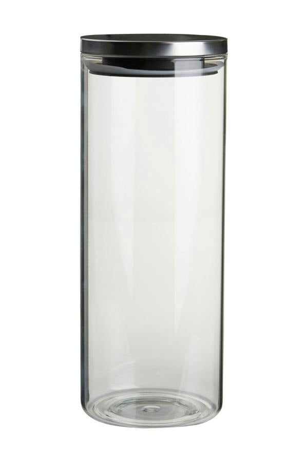 Freska Glass Storage Jar with Silver Lid 1600ml