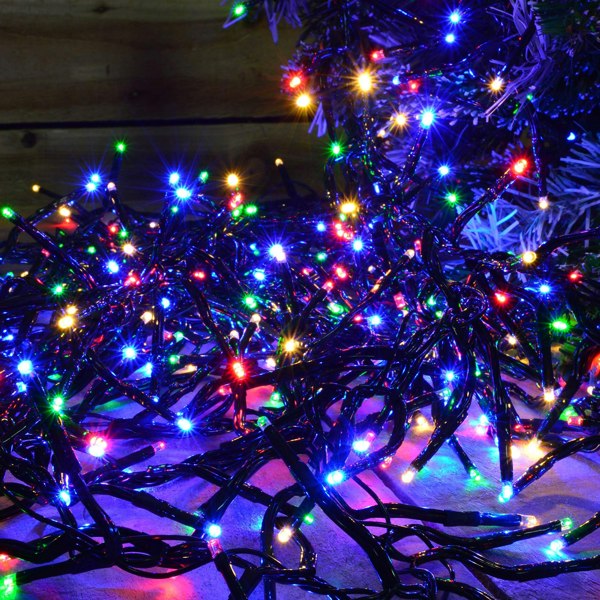 Samuel Alexander 480 LED 6.2m Premier Clusterbrights Indoor Outdoor Multifunction Mains Operated Christmas Cluster Lights with Timer in Multicoloured