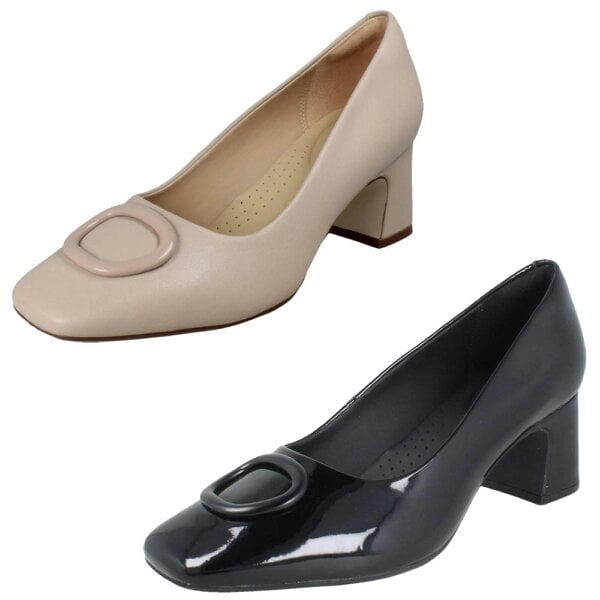 Clarks Ladies Clarks Block Heel Court Shoes Fernie Lane