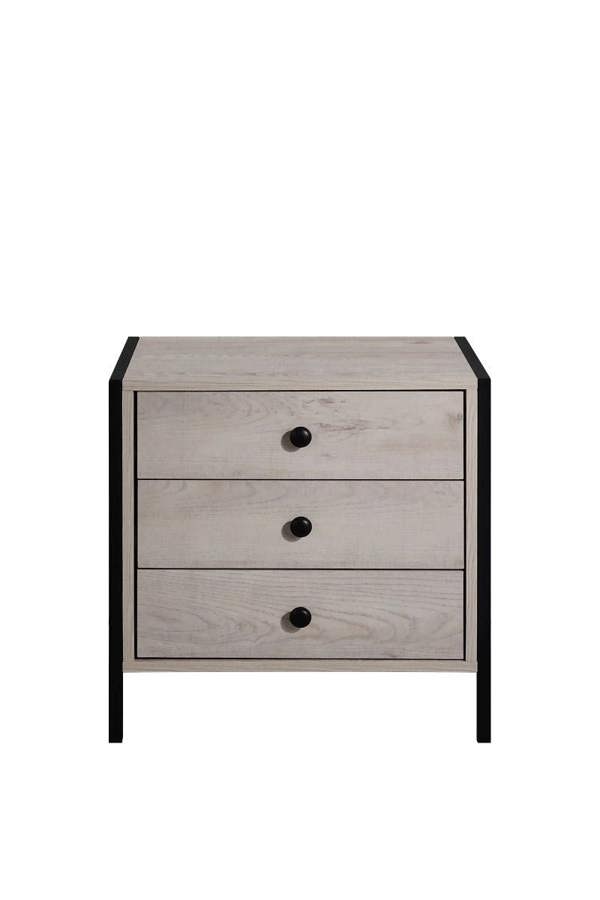 Timber Art Design Zahra Bedside Table Cabinet Bedroom Furniture Nightstand 3 Drawer