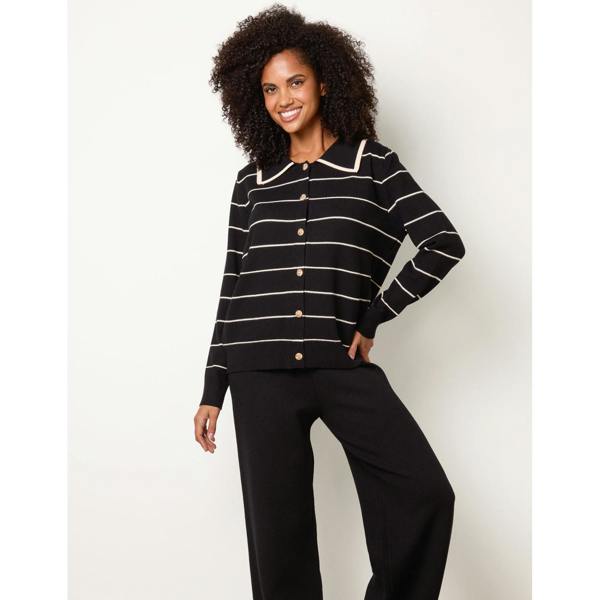 Blue Vanilla Stripe Knit Co-Ord Set