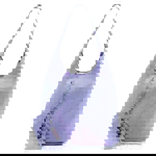 Kitise Slouch Genuine Italian Suede Large Tote Bag With Detachable Purse