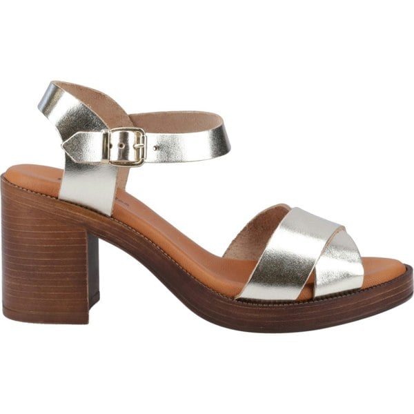 Hush Puppies Georgia Leather Women's Gold Sandals