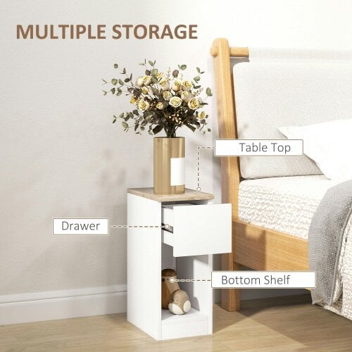 Wyld Haus Taro Set Of 2 White Modern Bedside Tables With Storage