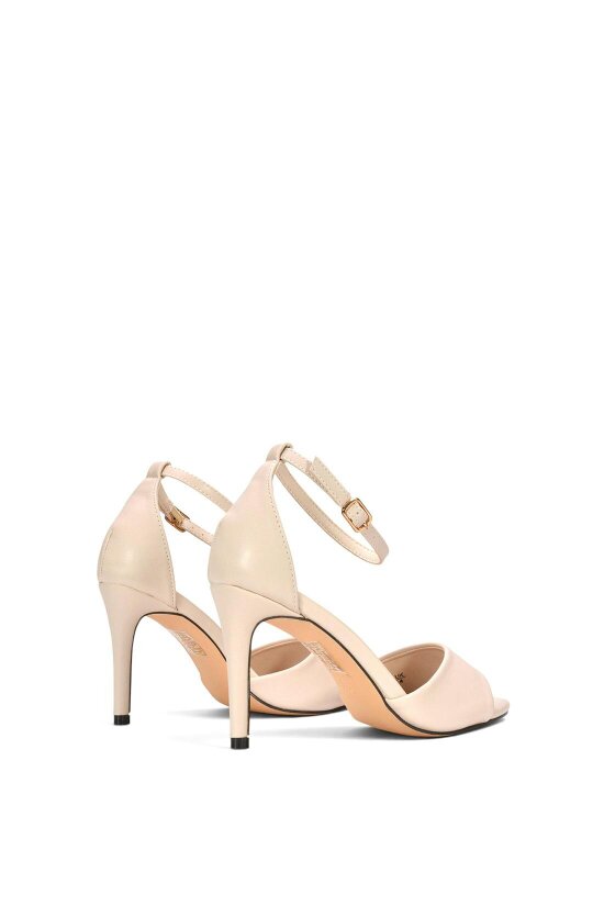 XY LONDON Stiletto Heel Open Toe Sandals With Ankle Strap