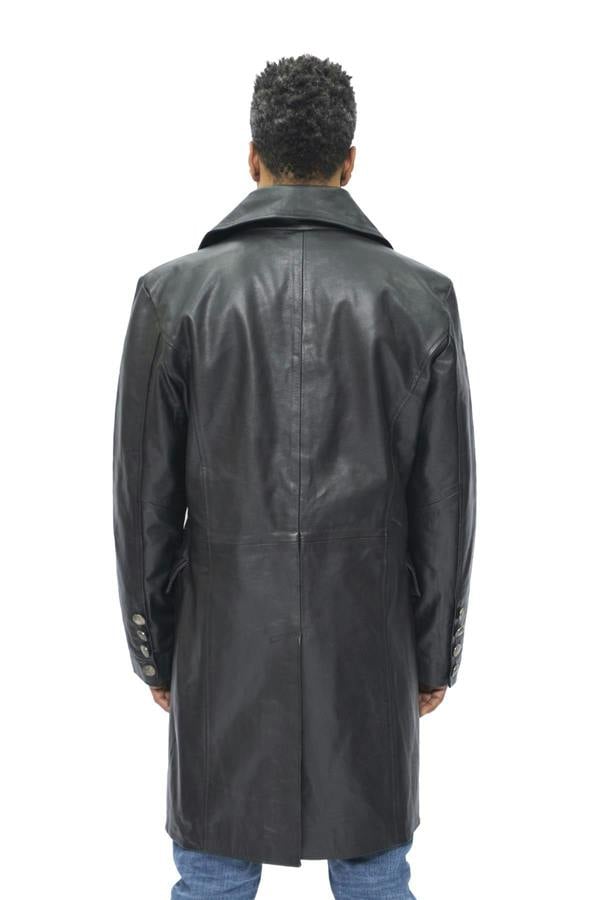 Infinity Leather Mens Cowhide Leather Peacoat-Cordoba