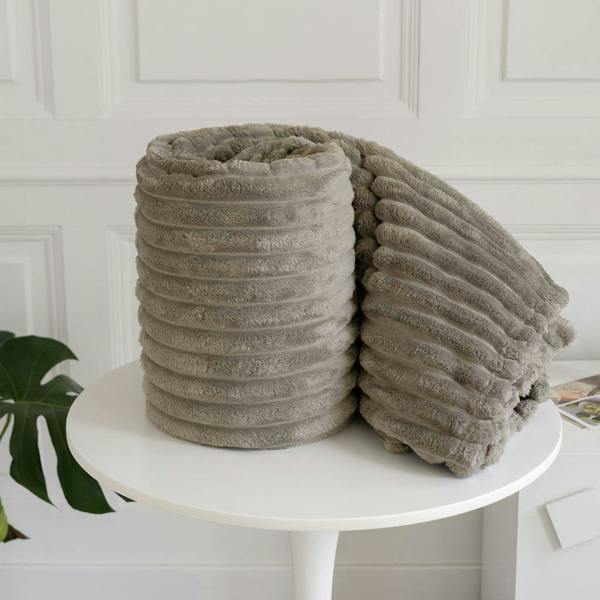 Chunky Cord Beige Throw 150x200cm