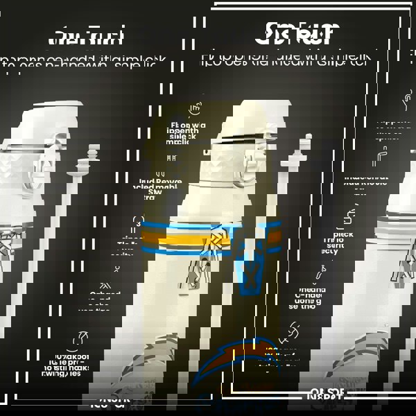 ION8 NFL x ION8 Insulated Steel Water Bottle, NFL Chargers, 750ml (24oz)