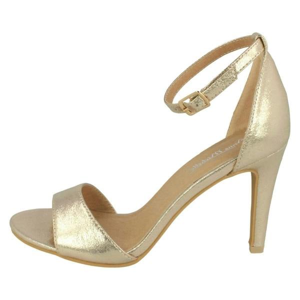 Anne Michelle Ladies Anne Michelle High Heel Metallic Sandals