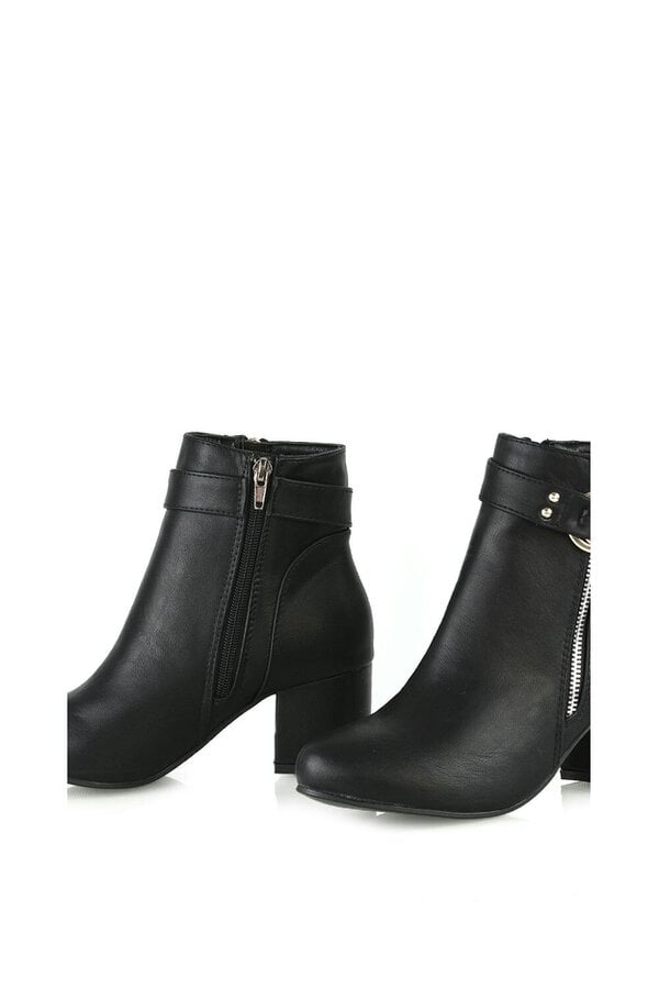 XY LONDON Mid Block Heel Ankle Boots