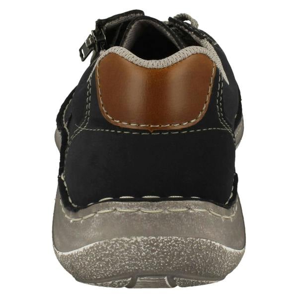 Rieker Mens Rieker Zip Detailed Extra Wide Fitting Shoes 03030