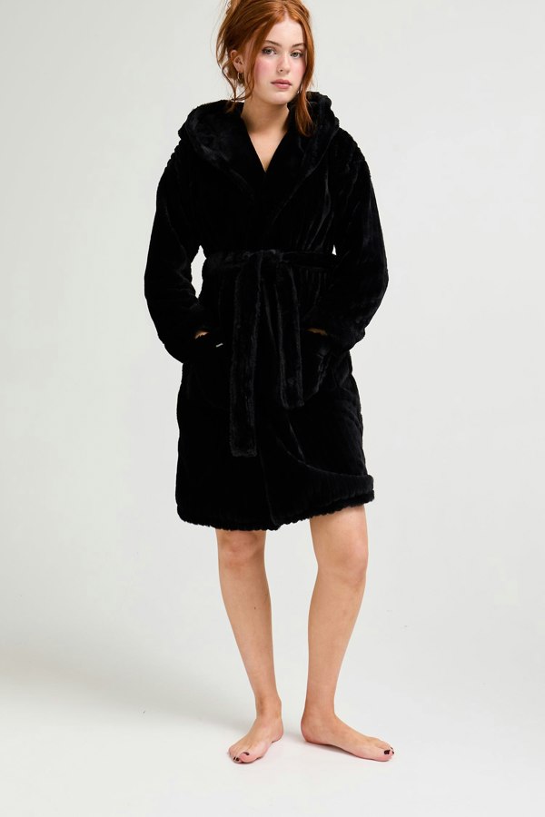 Pretty You London Cloud Robe in Black