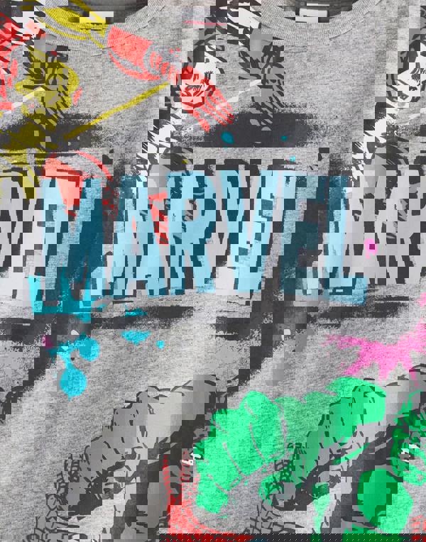 Marvel Boys Grey Spiderman Hulk Short Sleeved T-Shirt