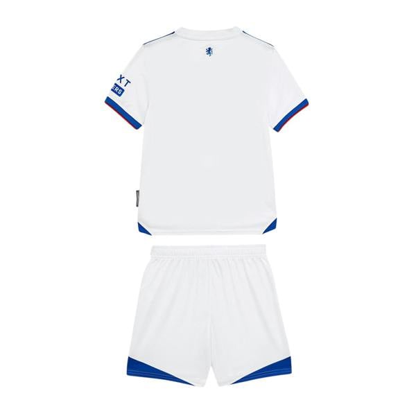 Umbro Childrens/Kids 25/26 Rangers FC Away Kit - Brilliant White/Lapis Blue/Flame Scarlet - 