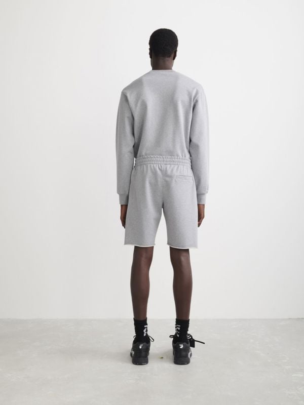 Off-White Helvetica Logo Sweat Shorts - Grey