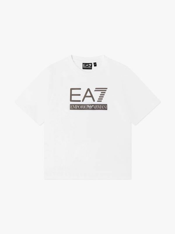 EA7 Emporio Armani Boys Train Visibility T-Shirt in White