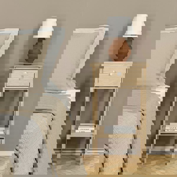 Furniture To Go Madrid Bedside Table with 1 Drawers in Jackson Hickory Oak