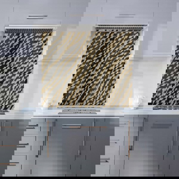 Warren Reed - Designer Golden Zebra Print Kitchen Splashback
