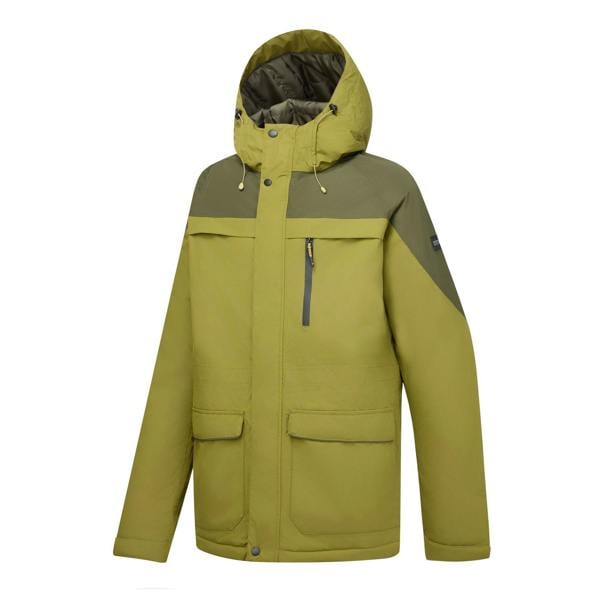 Regatta Mens Stanford Two Tone Waterproof Insulated Jacket - Nephrite Green/Dark Khaki - 