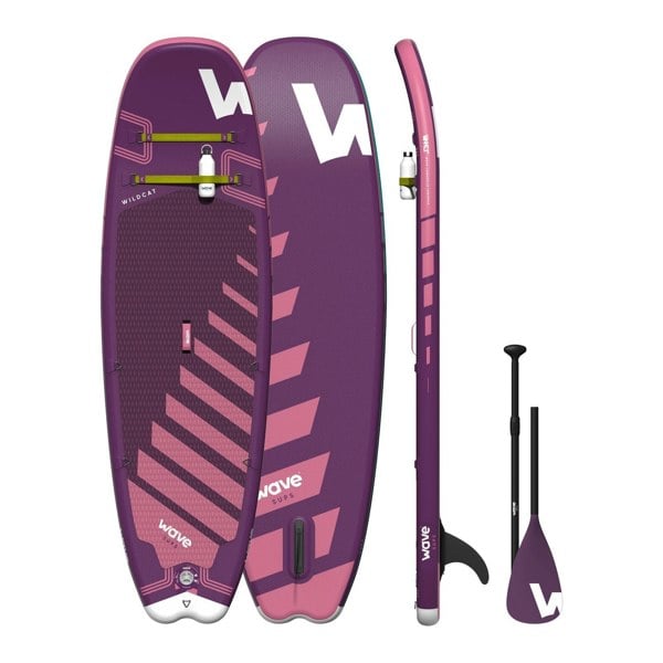 Wildcat SUP | Inflatable Stand-Up Paddleboard | Surf SUP Package | 8.6ft | Purple - Wave Spas Inflatable, foam Hot Tubs