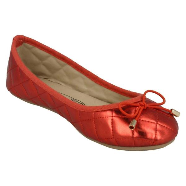 Spot On Girls Spot On Flat Quilted Ballerinas