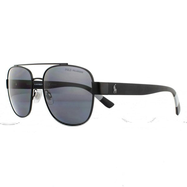 Polo Ralph Lauren Sunglasses PH3119 903881 Matte Black Grey Polarized