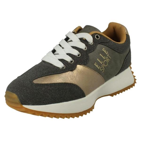 Elle Sport Ladies ELLE SPORT Chunky Sole Lace Up Trainers F7254