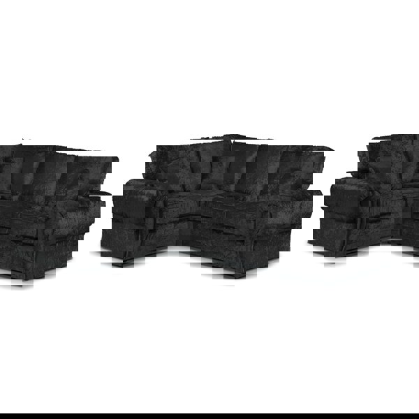 Furnishings For Less Chelsea Crushed Velvet Full Back 4 Seater L Shaped Corner Sofa