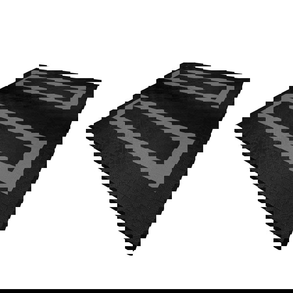 Monstershop Vented Garage Floor Tiles With Edges – 165 Black & 60 Grey