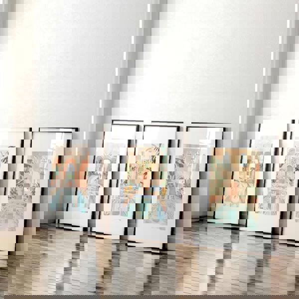 Large Wall Pictures For Living Room | Set of 3 Beach Decor Wall art Prints