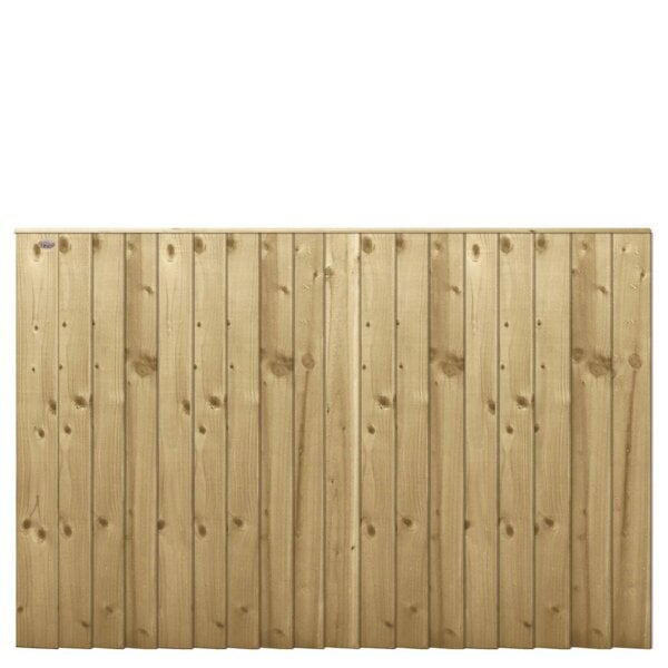 Premier Garden Supplies Flat Top Feather Edge Semi-Braced Fence Panel - 3 Pack H: 4ft x W: 6ft (182.8cm) - Wood - Pressure Treated (Tanalised)