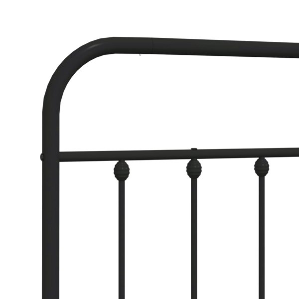 Berkfield Metal Headboard Black 135 cm