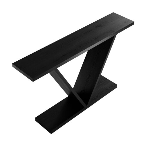 Wyld Haus Girona Black Oak Wood V-Frame Console Table