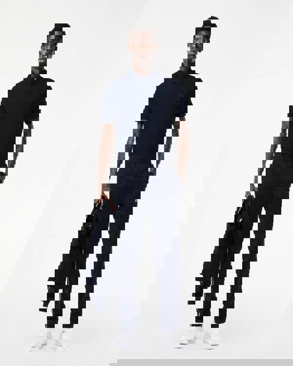 Lacoste Smart Paris Mens Stretch Cotton Polo Shirt - Midnight Blue 166