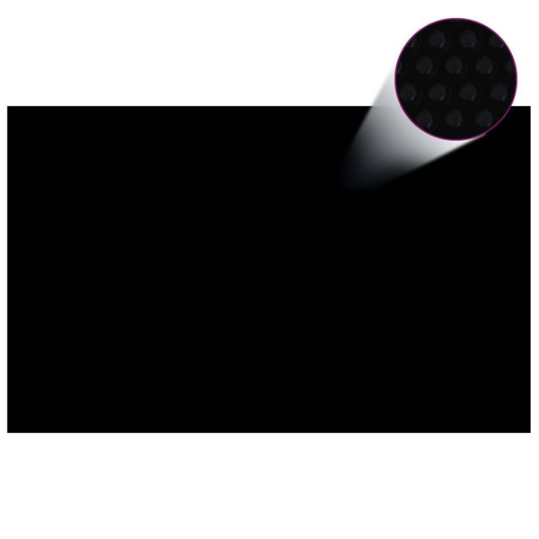 Berkfield Floating Rectangular PE Solar Pool Film 8 x 5 m Black