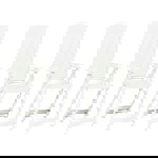 Berkfield Garden Reclining Chairs 2 pcs Plastic White