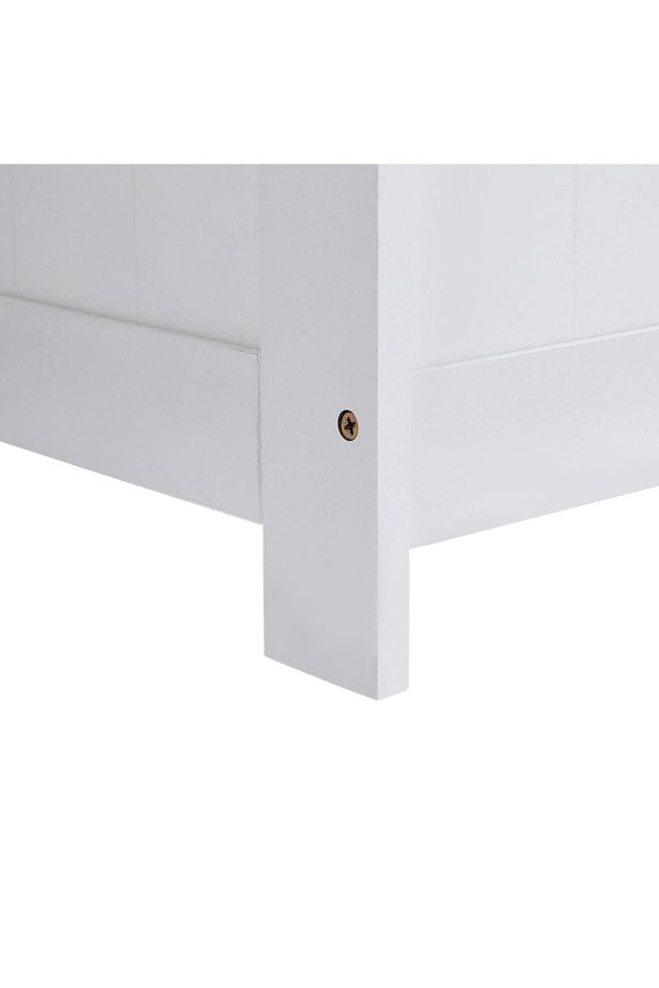 Living and Home White Wooden Lifting Top Toy Storage Box Large Capacity Storage Chest