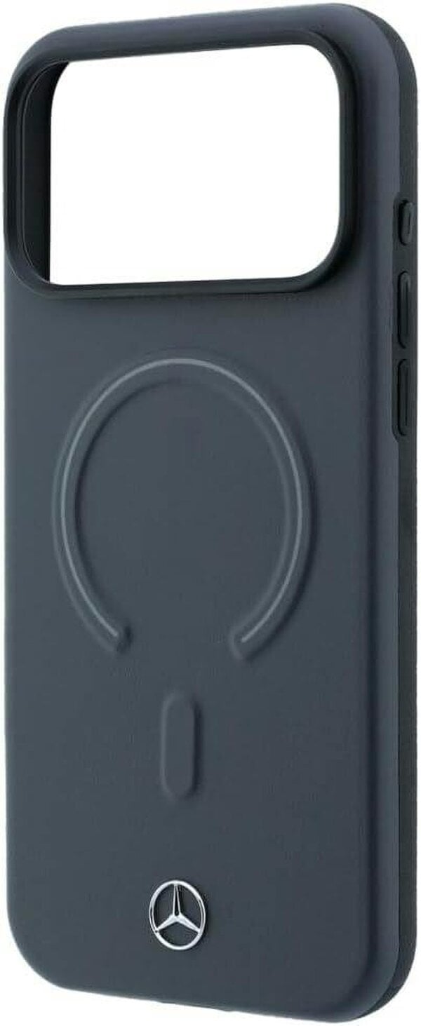 Mercedes Leather 3D MagSafe Case for iPhone 17/18 Pro Max 6.9" Anthracite - MEHMP18X25PEMMOA