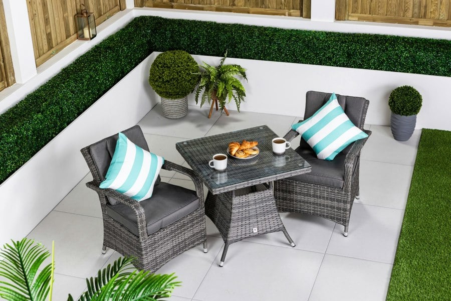 Giardino Arizona Rattan Garden Bistro Set Patio Table and Chairs