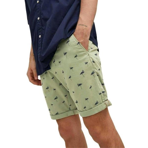 Jack And Jones Mens Flamingo Mid Rise Chino Shorts - Tea - 