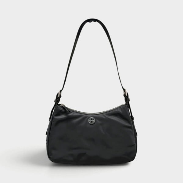 Tory Burch Nylon Zip Tote top Shoulder Bag Black