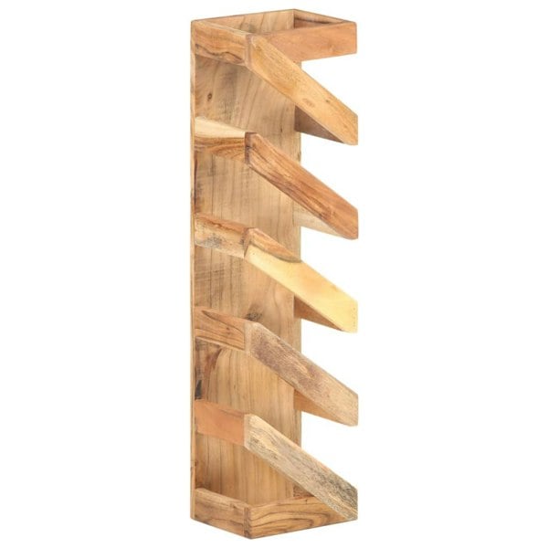 Berkfield Wine Rack for 5 Bottles Solid Acacia Wood