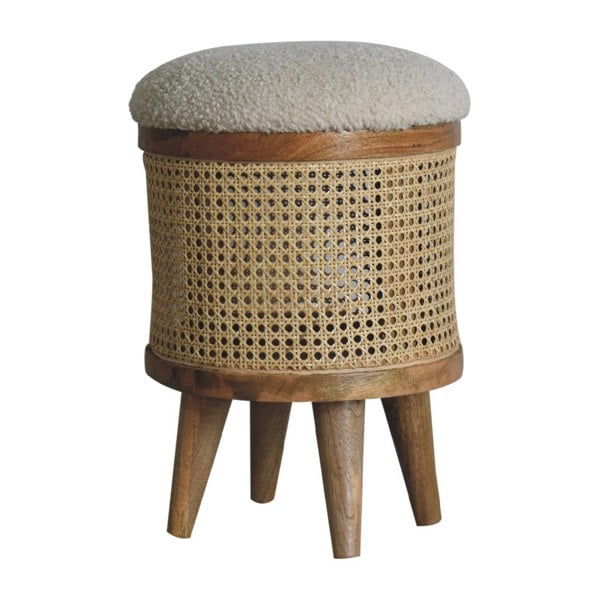 Artisan Furniture Cream Boucle Larissa Footstool