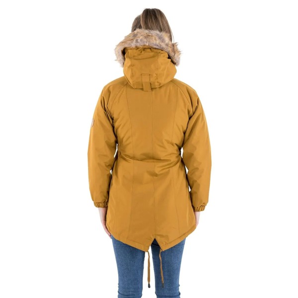 Trespass Women's Celebrity Insulated Longer Length Fleece Lined Parka Jacket - Golden Brown