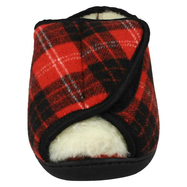 Spot On Ladies Spot On Open Toe Wide Fit Slippers