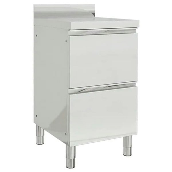Berkfield Commercial Kitchen Cabinet with 2 Drawers Stainless Steel