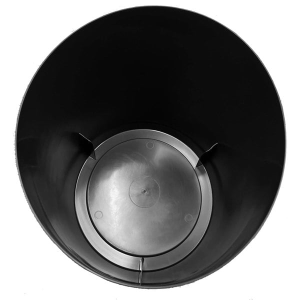 1 x Round Black Barrel Planter Pot For Gardening, Herbs, Flowers & Vegetables
