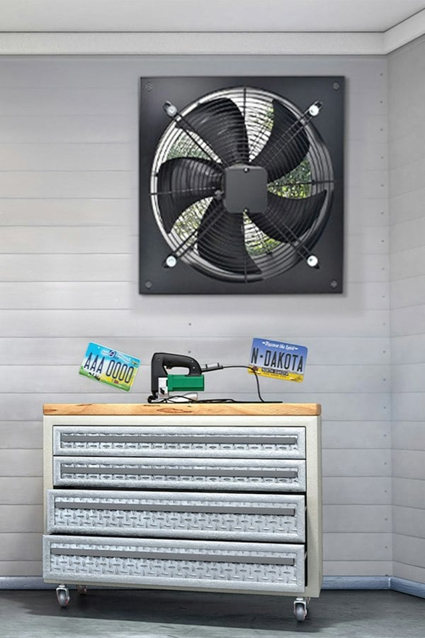 Living and Home Ventilation Wall-Mounted Exhaust Axial Fan 16-inch