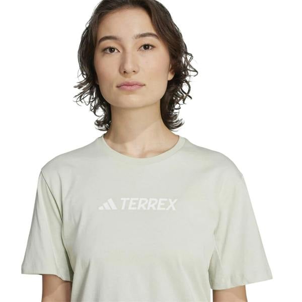 Adidas Womens/Ladies Terrex Classic Logo T-Shirt - Linen Green - 